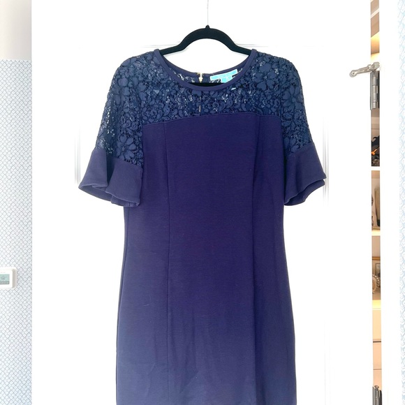 Draper James Navy Blue Lace Dress, size M - Picture 3 of 7